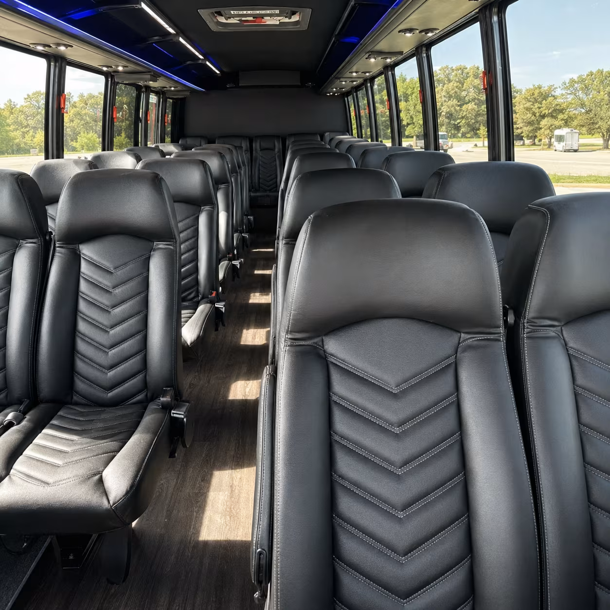 Columbus Airport Shuttle & Transportation party bus interior