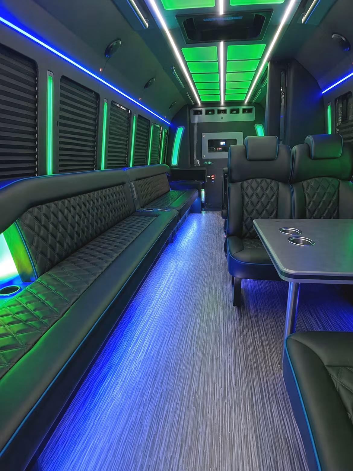 Columbus Bachelor & Bachelorette Transportation party bus interior