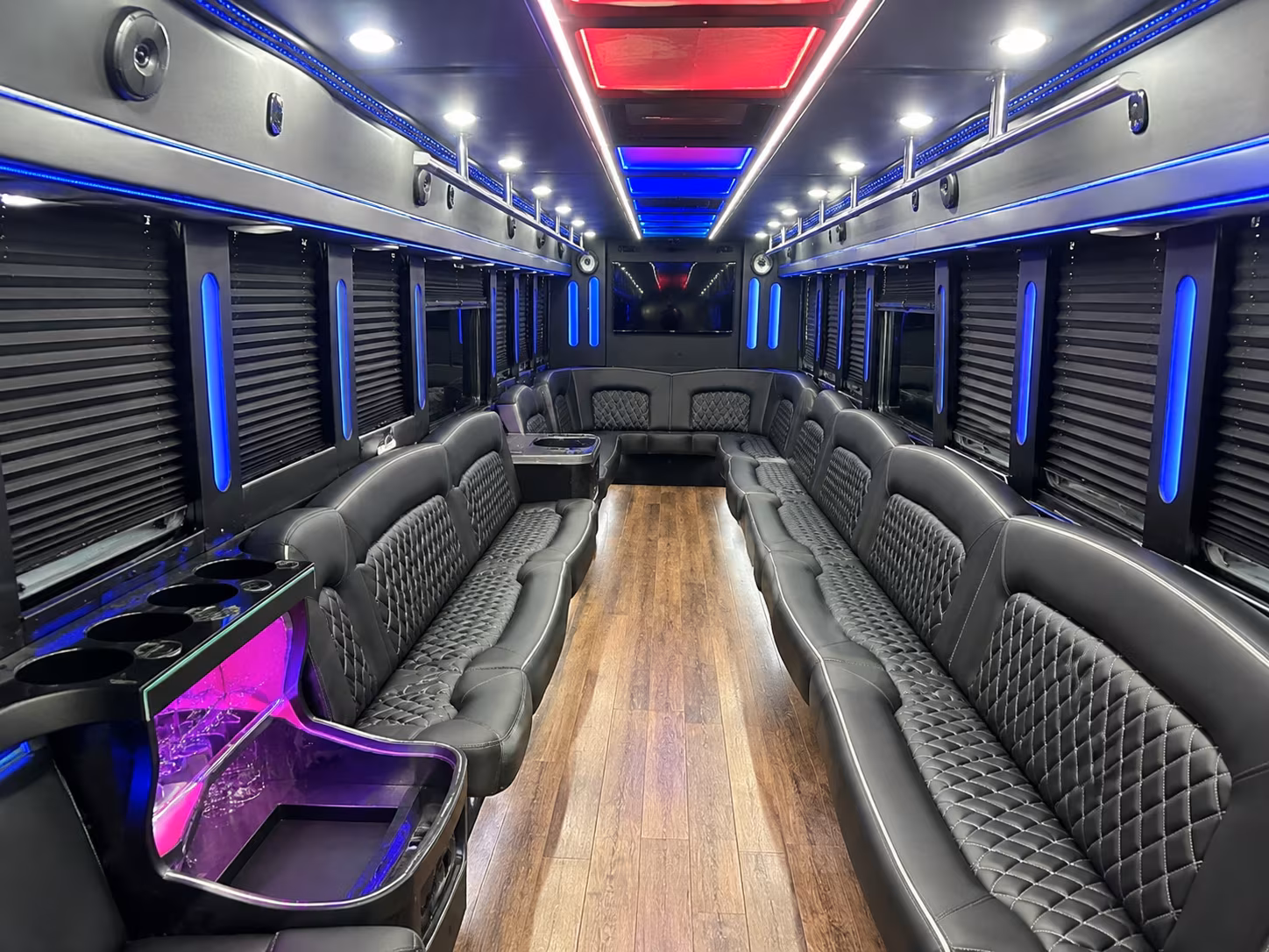 Columbus Bachelor & Bachelorette Transportation party bus interior