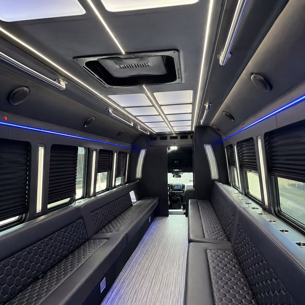 Columbus Prom & Homecoming Transportation party bus interior
