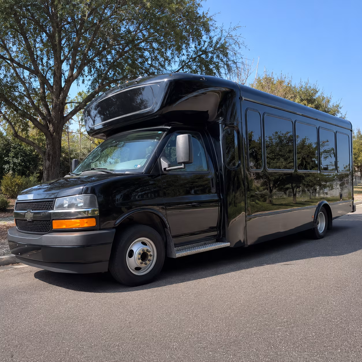 Columbus Sporting Event Transportation party bus exterior