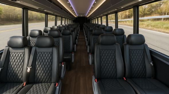 Interior of Charter Bus Company Columbus's 25 Passenger Minibus in Columbus