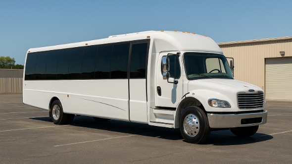 Exterior of Charter Bus Company Augusta's 25 Passenger Party Bus in Augusta