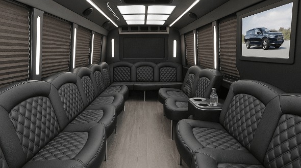 Interior of Charter Bus Company Birmingham's 28 Passenger Party Bus in Birmingham
