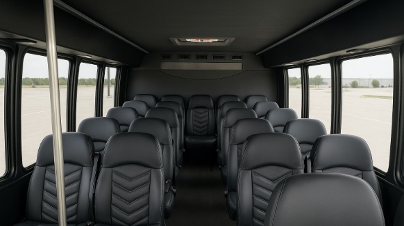 Interior of Charter Bus Company Columbus's 35 Passenger Minibus in Columbus