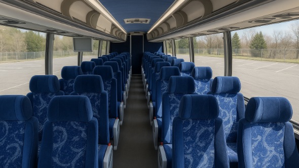 Interior of Charter Bus Company Columbus's 40 Passenger Charter Bus in Columbus