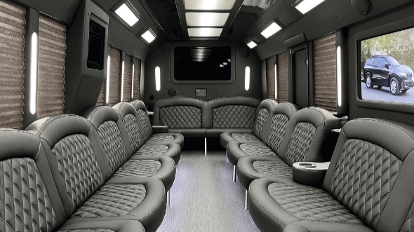 Interior of Columbus Party Bus Company's 40 Passenger Party Bus in Columbus