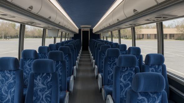 Interior of Charter Bus Company Columbus's 45 Passenger Charter Bus in Columbus