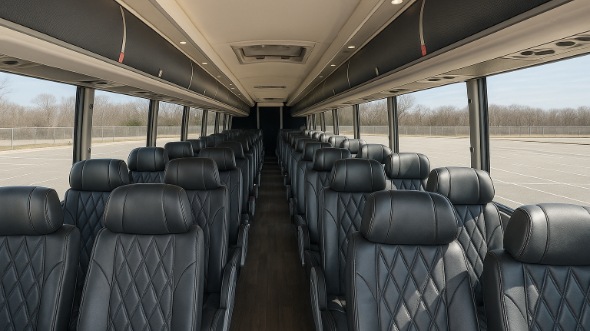 Interior of Charter Bus Company Columbus's 48 Passenger Charter Bus in Columbus