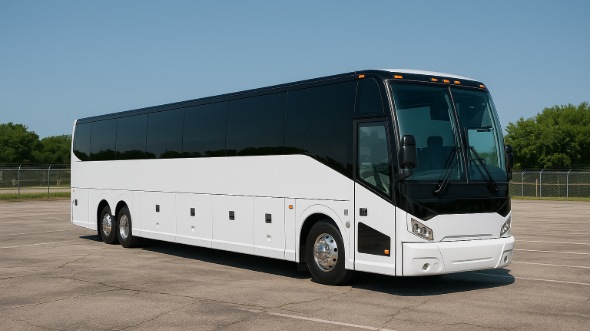 Exterior of Charter Bus Company Huntsville's 50 Passenger Party Bus in Huntsville