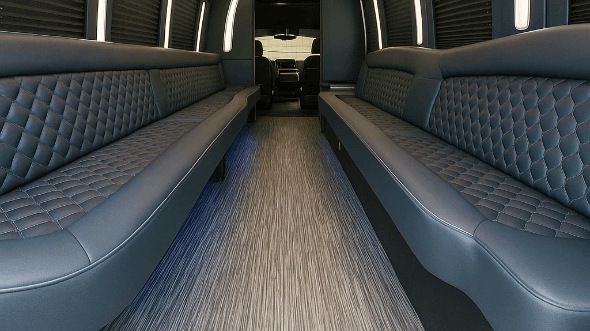 columbus 40 passenger party bus interior